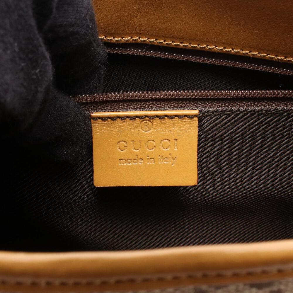 Gucci Jackie GG Canvas Shoulder Bag Leather Beige Brown - Picture 4 of 7